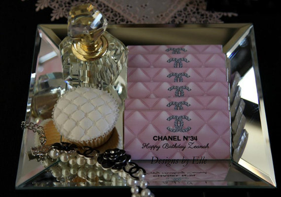Chanel Party Favors - SimplyMintToBe  Louis vuitton birthday party, 18th birthday  party, Birthday party decorations