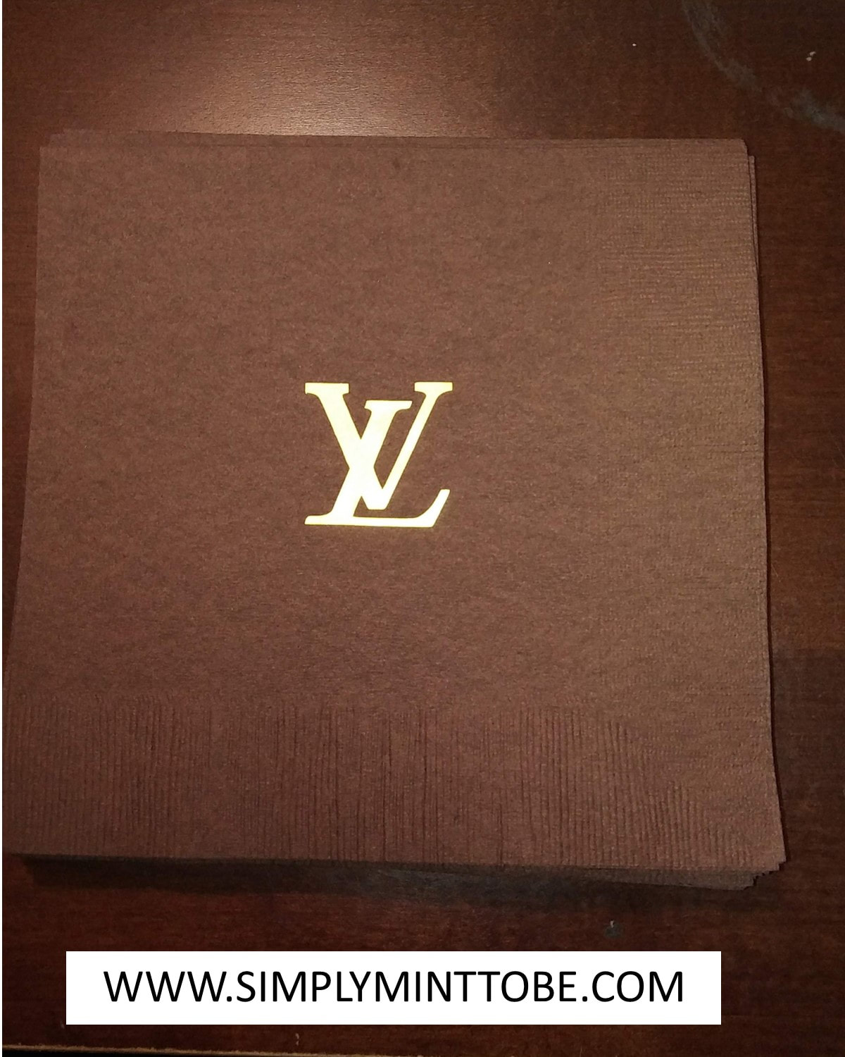 Louis Vuitton beverage napkins with Gold LV Logo Sold in sets of 20 Great  for all occasions Birthdays, Baby Shower, Bridal Shower