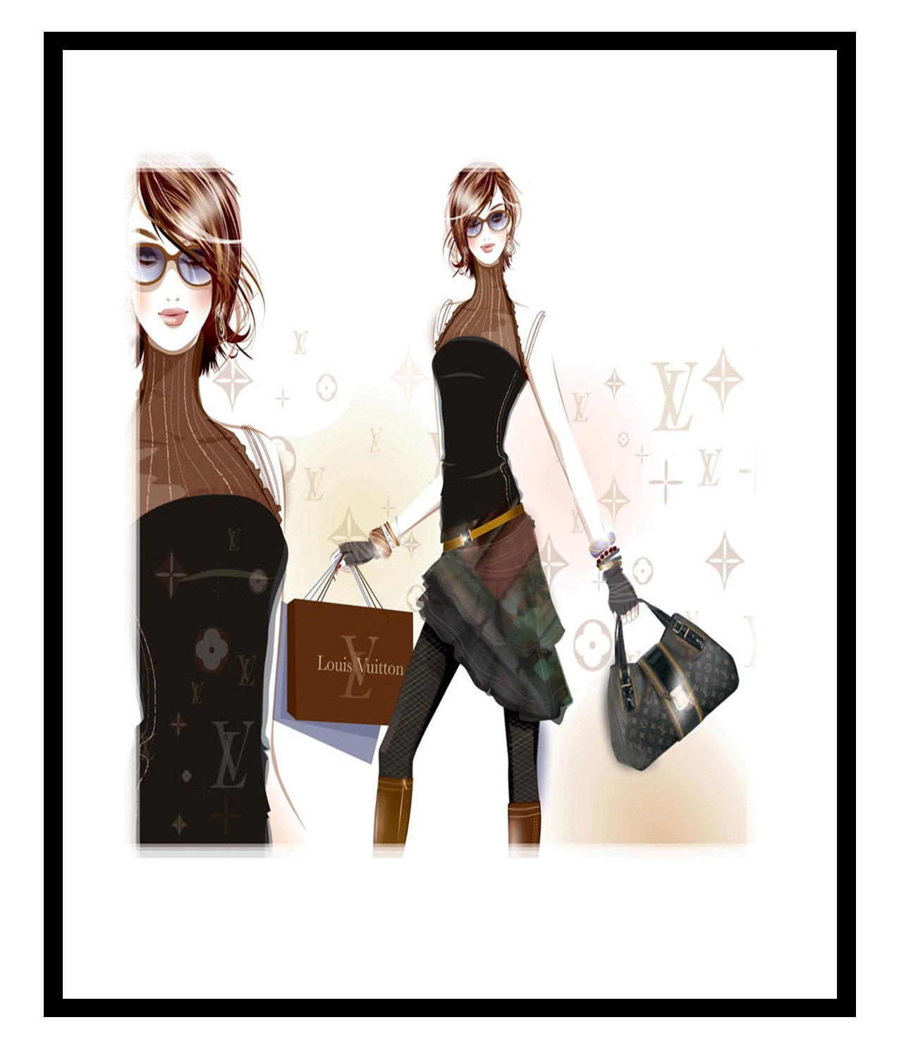 Louis Vuitton Purse inspired 8x10 Poster or Sign